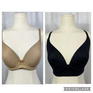 32DD Soma Embraceable Full Coverage and VS Lightly Lined Plunge Bra Bundle.